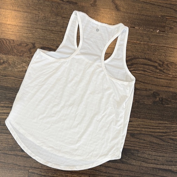 White Racerback Tank Top by Calla- size XS - Picture 4 of 4